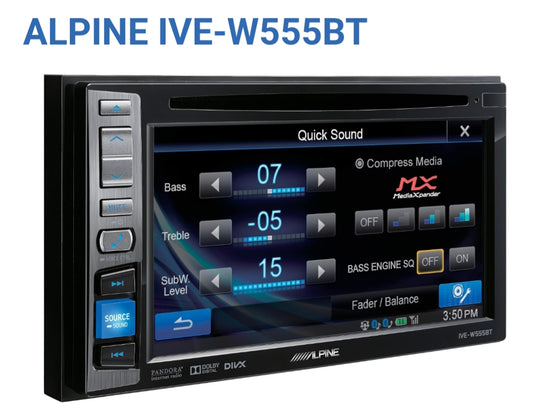 Alpine IVE-W555BT Double-Din DVD Bluetooth Stereo