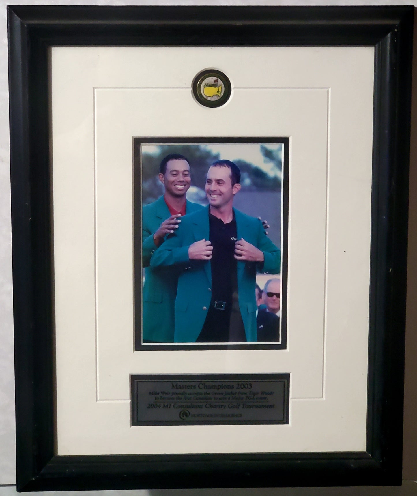 Masters 2003 Mike Wier Tiger Woods 8x10 Framed Photo