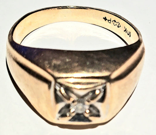 Mens Small 10K Gold Ring