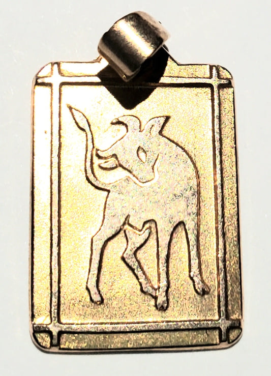 Gold 10K Taurus Chain Pendant