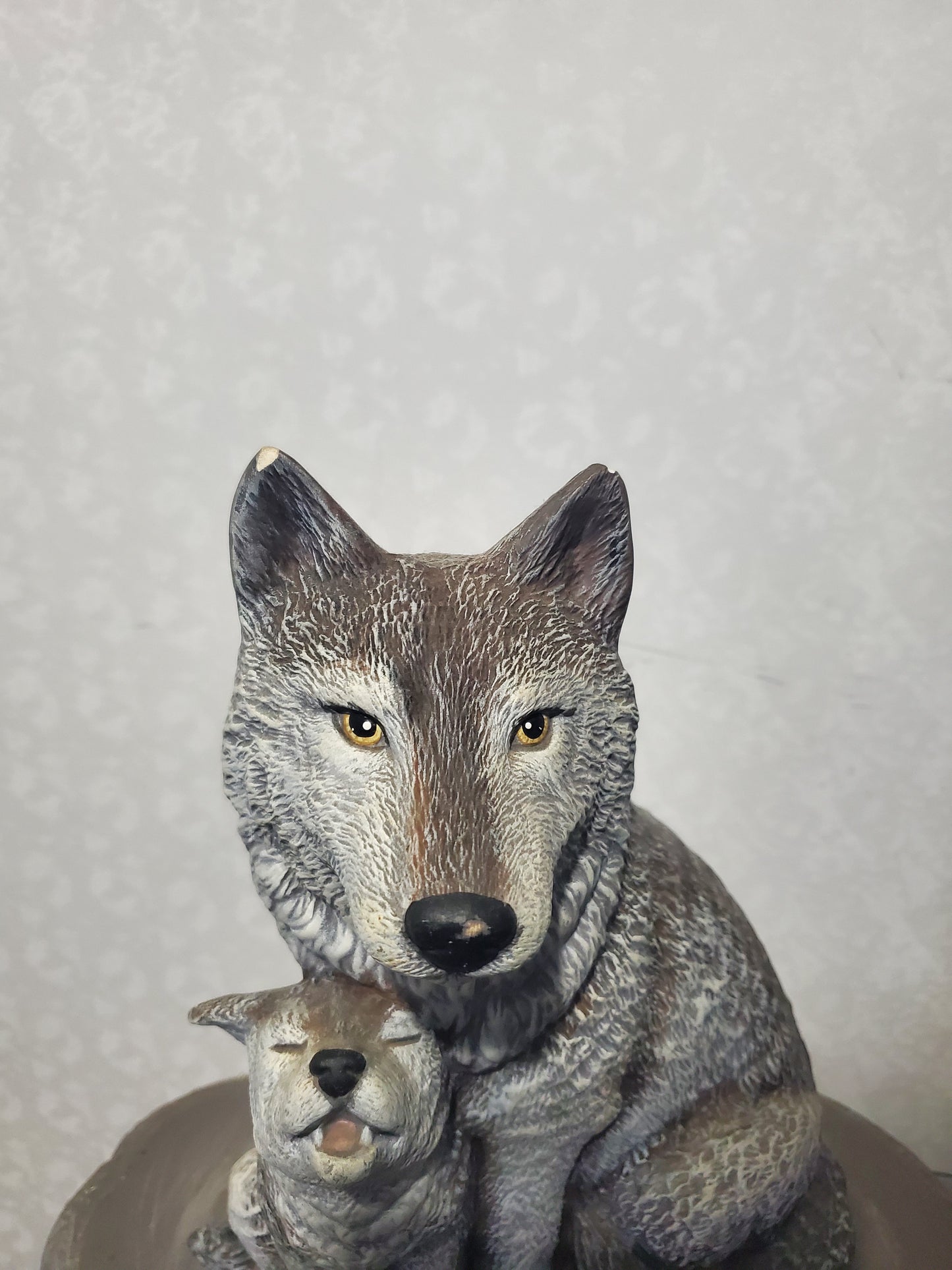 Wolf Mother and Cub Statue