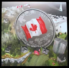 2015 Canada $0.25 Coin 99.99% Silver 50th Anniversary Canadian Flag