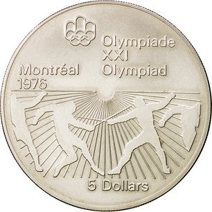 Canada 1976 92.5% Silver $5 Olympic Fencing Coin - Sealed