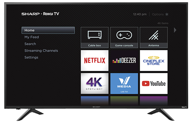 Sharp 58" 4K UHD HDR LED Roku Smart TV LC-58R6003U & Remote