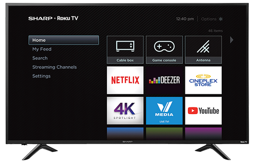 Sharp 58" 4K UHD HDR LED Roku Smart TV LC-58R6003U & Remote