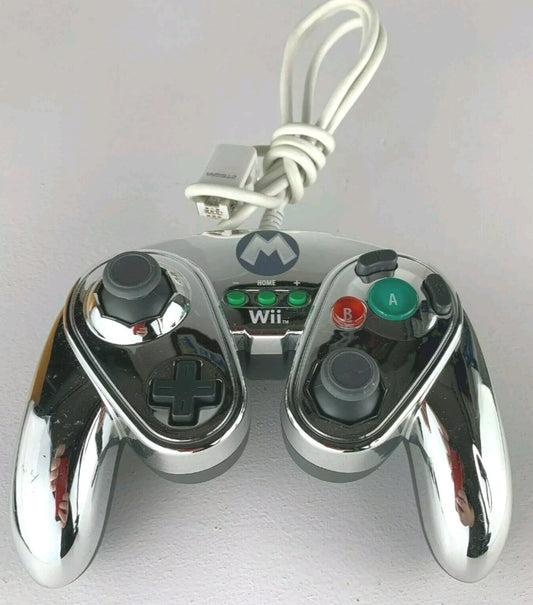 Metal Mario Nintendo Wii Controller Wired Fight Pad