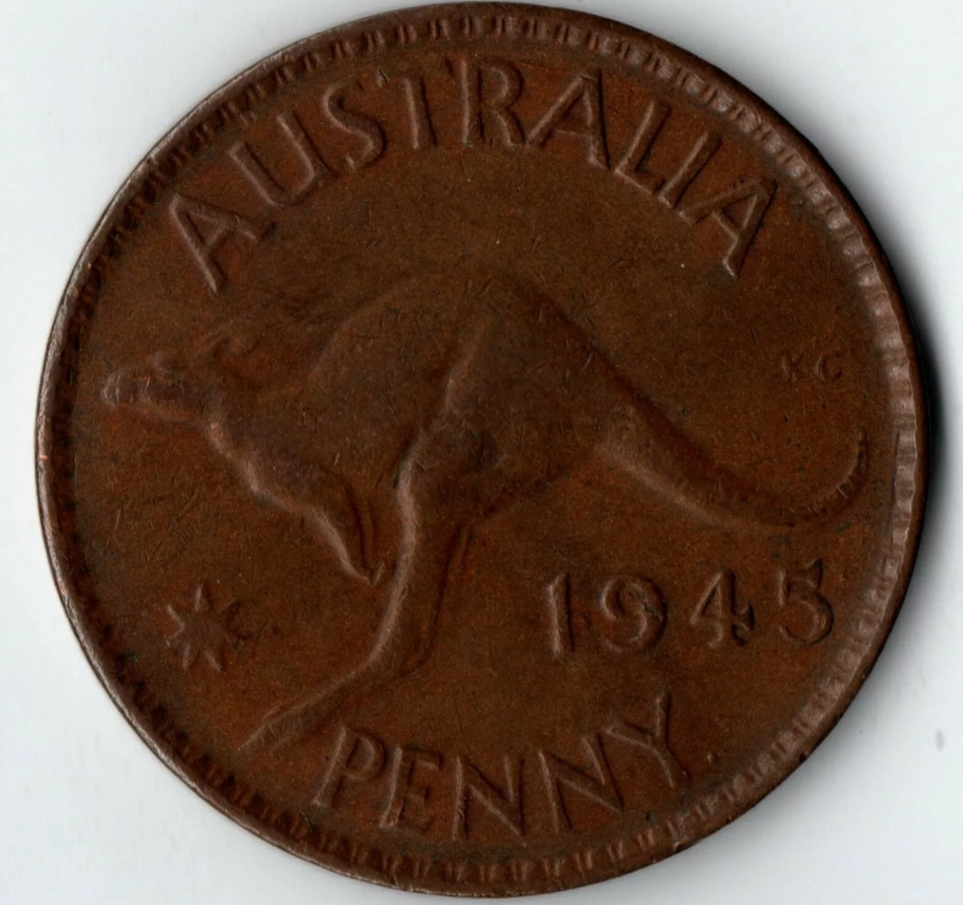 Australia 1945 Large Copper Penny