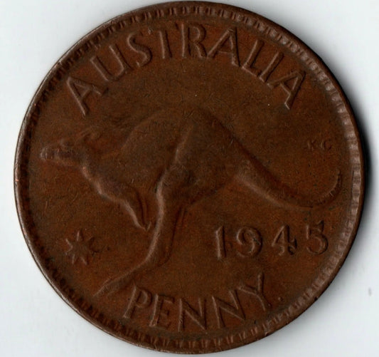 Australia 1945 Large Copper Penny