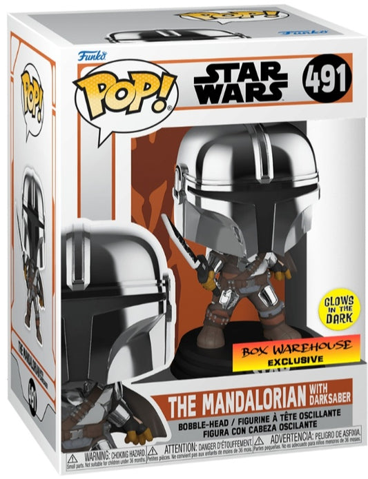 Funko Pop Vinyl Figure GITD 491 - Mandalorian Dark Saber