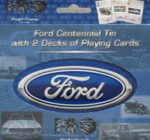 FORD Playing Cards in Collectors Tin - 2 Decks - New