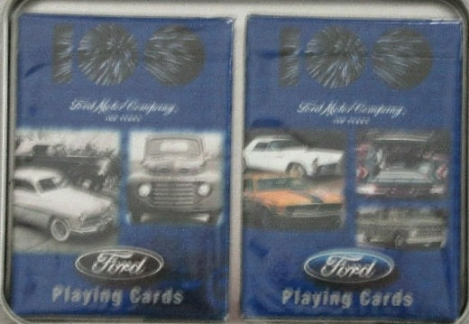 FORD Playing Cards in Collectors Tin - 2 Decks - New