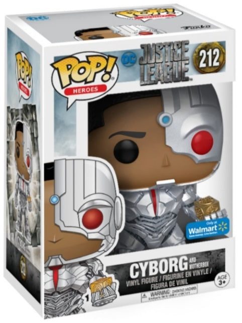 Funko Pop Vinyl Figure 212 - Justice League Cyborg with Mother Box