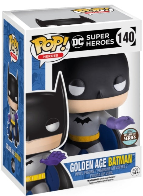 Funko Pop Vinyl Figure - Golden Age Batman DC Super Heroes Specialty Boxed