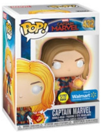 Funko Pop Vinyl Figure 432 GITD - Captain Marvel