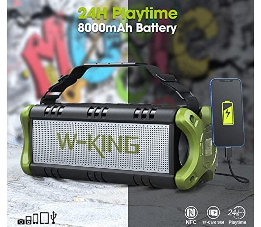 W-King Waterproof Bluetooth Wireless Speaker