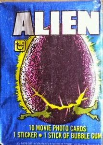 Alien 10 Movie Photo Cards 1 Sticker 1 Gum - 1979 Topps