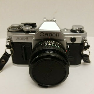 Canon AE-1 35mm Film Camera w FD 50mm f/1.8 Lens Excellent Condition