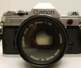 Canon AE-1 35mm Film Camera w FD 50mm f/1.8 Lens Excellent Condition