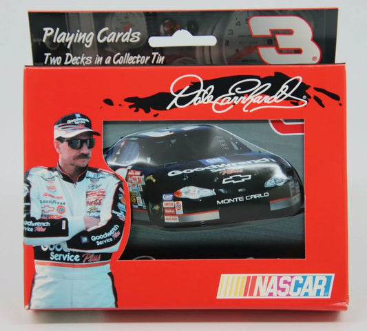 Dale 2001 NASCAR Playing Cards in Collectors Tin - 2 Decks - Dale Earnhardt