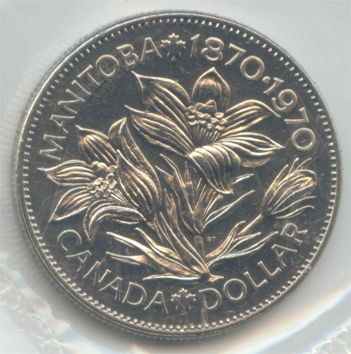 Canada 1870-1970 Canadian Manitoba One Dollar RCM Dollar Coin